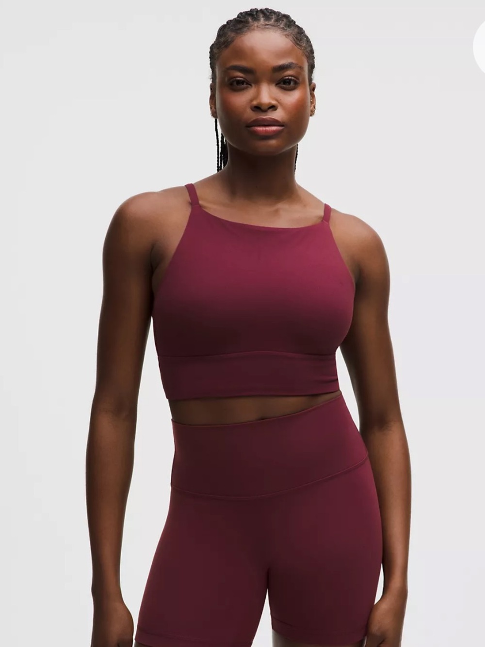 lululemon Focuser High-Neck Bra
Light Support, C/D Cup Size Medium Burgundy Bay